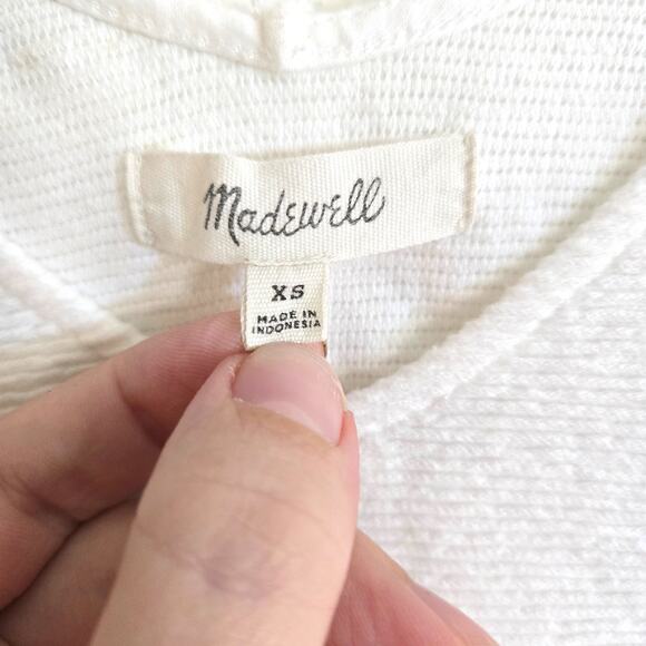 Madewell Texture & Thread Tie-Front Tank Top White Chalk Size XS - Picture 4 of 6